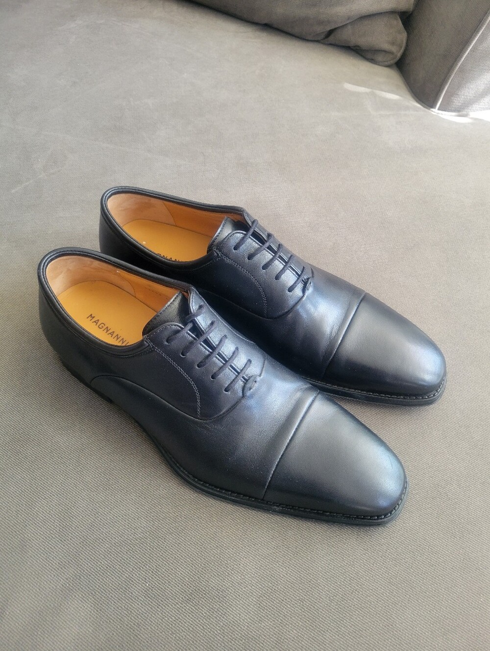 Magnanni Federico Black Soft Leather Mens Size 11 M Cap Toe Oxford Dress Shoes